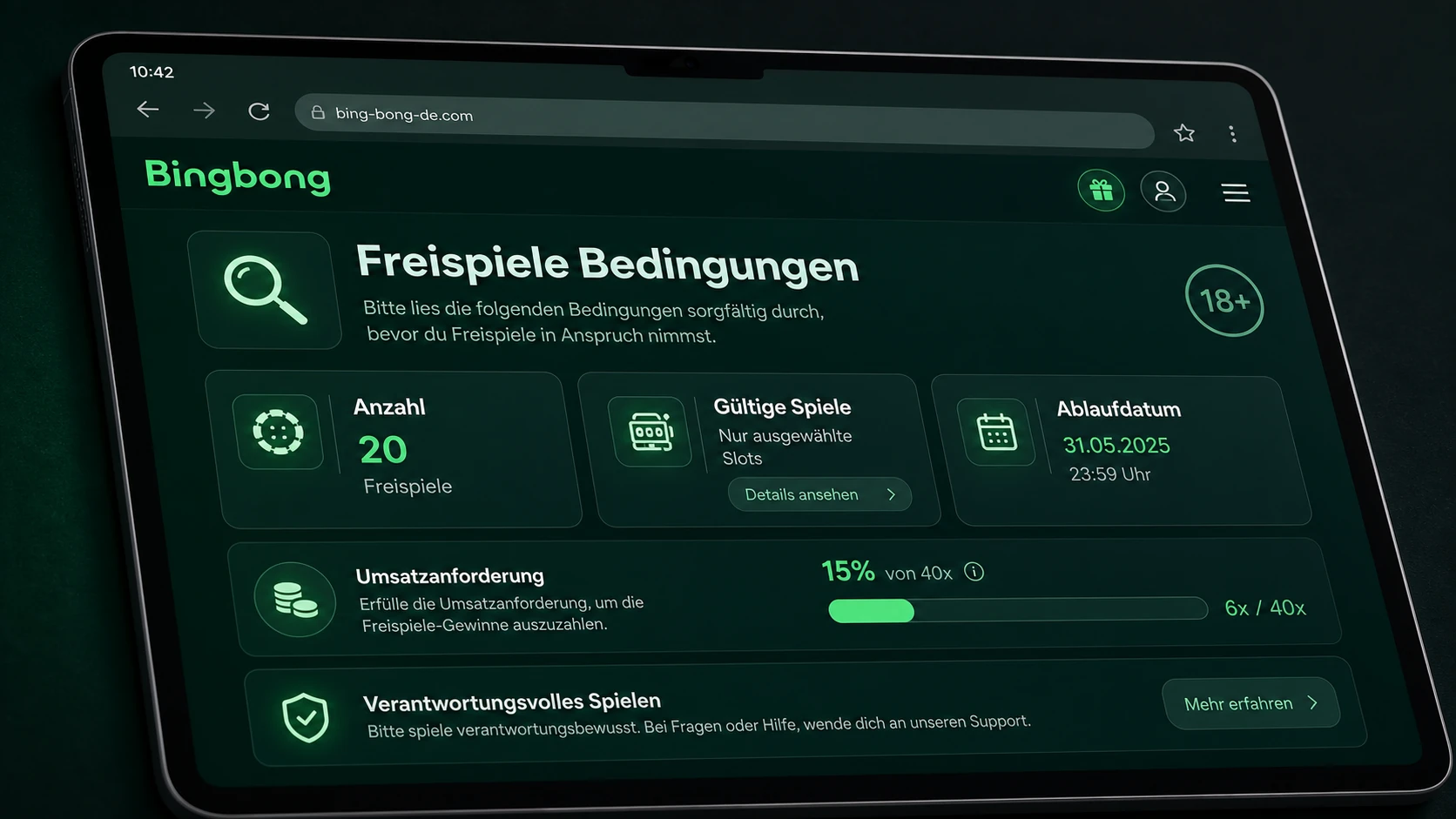 Bonusbedingungen vor Free Spins lesen