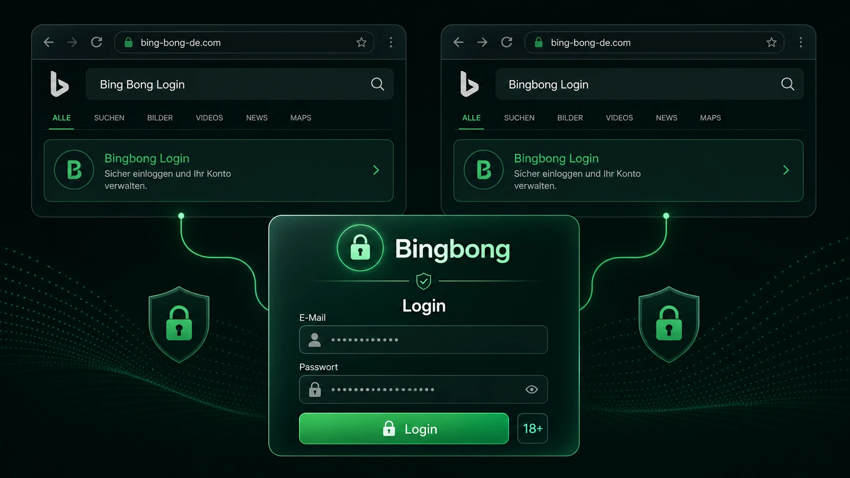 Bing Bong Login und Bingbong Login als Schreibvarianten