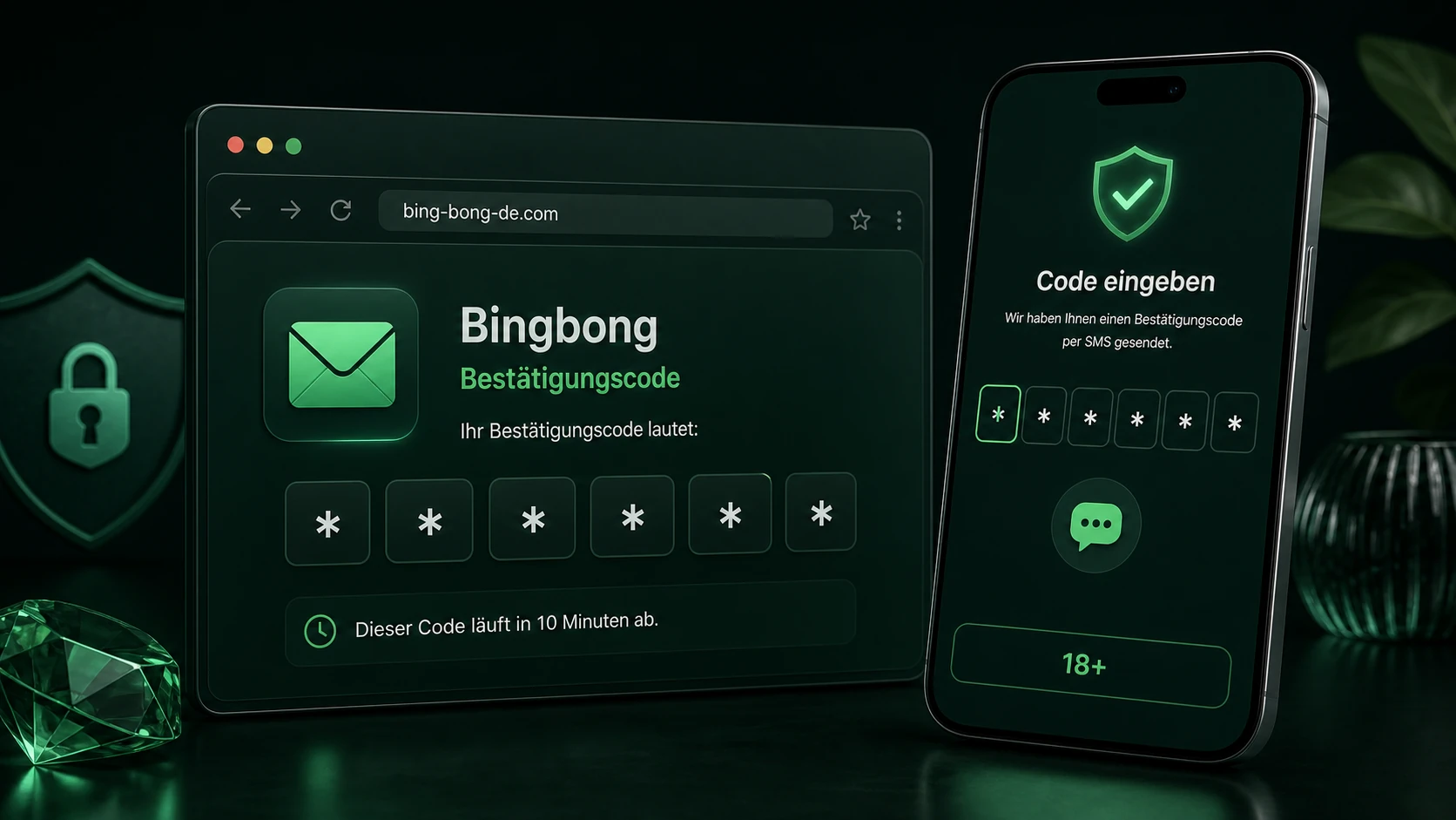 Bing Bong Bestätigungscode und E-Mail-Bestätigung